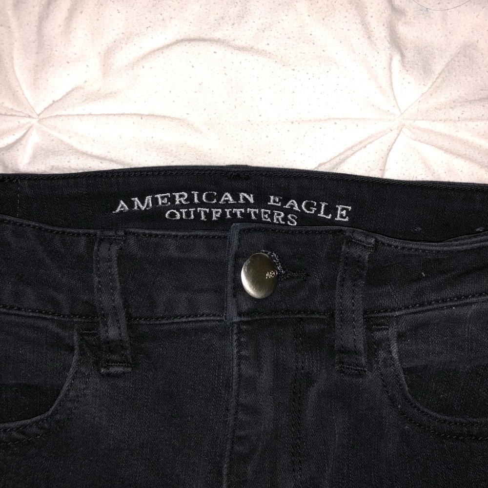 American Eagle Black High Rise Skinny Jeans